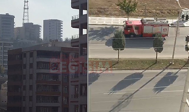 Karaköprü'de bir binada yangın!