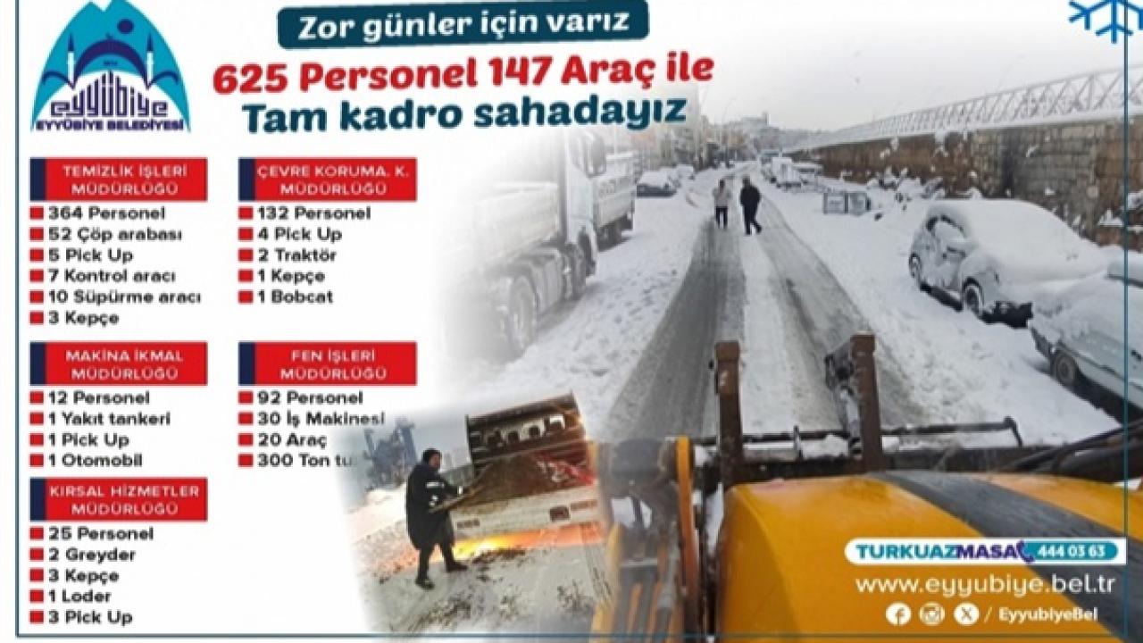 Eyyübiye’de 625 Personel 147 Araç Sahada